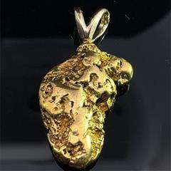 22K Yellow Gold Raw Nugget Pendant 3.1 grams